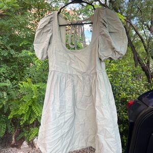 Altar'd State Sage Puff Sleeve Dress